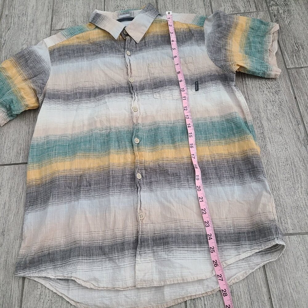 Columbia young mens collared button down surfer style short sleeve shirt size M - Picture 5 of 9